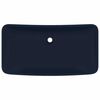 vidaXL Luxury Basin Rectangular Matt Dark Blue 28.0x15.0" Ceramic