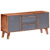 vidaXL Sideboard Gray and natural Solid wood Medium Sideboard