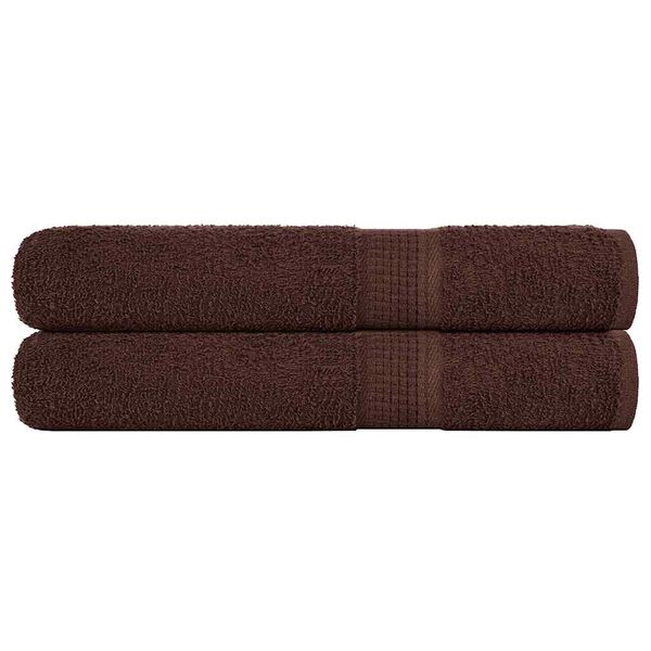 vidaXL Towel Set of 2 Brown 100% cotton Large Durable Towel