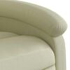 vidaXL Recliner Chair Cream Genuine leather, metal, plywood Standard