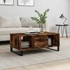 vidaXL Coffee Table Smoked Oak Engineered Wood, Metal