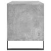 vidaXL Record Cabinet Concrete Grey Engineered Wood, Iron