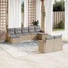 vidaXL Garden Sofa Set Beige, Light Grey
