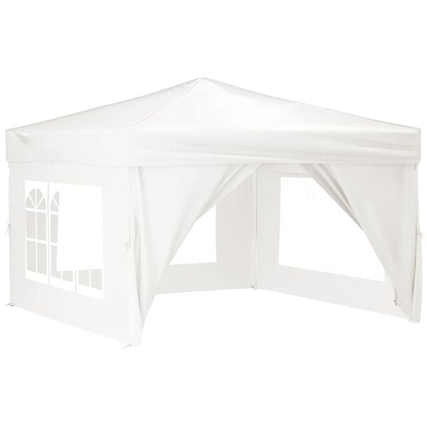 vidaXL Folding Party Tent with Sidewalls White 9.8'x9.8'