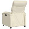 vidaXL Electric Recliner Chair Cream Faux leather, foam, metal, plywood