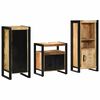vidaXL Bathroom Furniture Set with Shelf 3 pcs Brown Solid Mango Wood