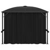 vidaXL Gazebo with Curtains 118.1x118.1x104.3" Anthracite