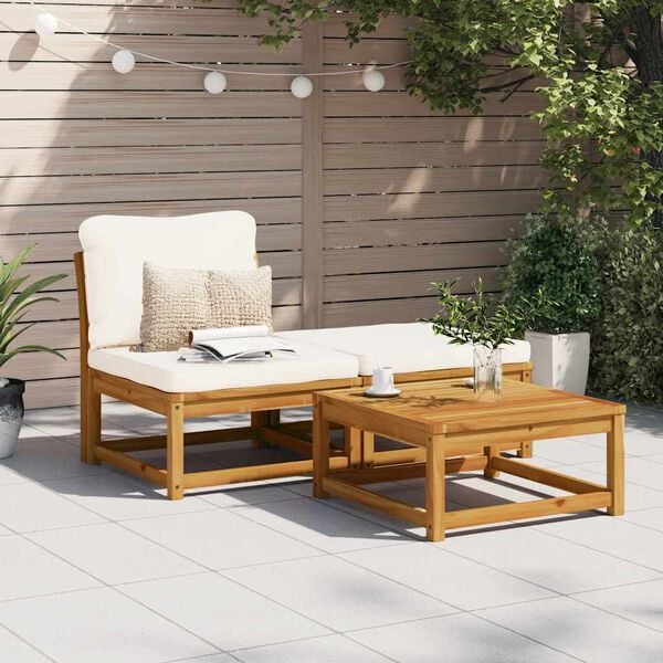 vidaXL Garden Lounge Set Cream white