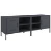 vidaXL TV Cabinet Set of 2 Anthracite Steel Standard TV Cabinet