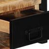vidaXL TV Cabinet Black and brown Solid rough mango wood and iron Compact