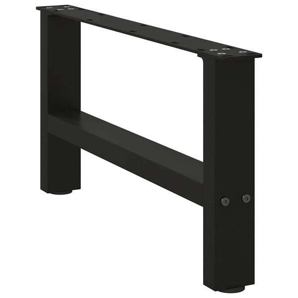 vidaXL Coffee Table Leg Set of 2 Black Powder-coated steel