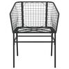 vidaXL Garden Chair Black PE Rattan, Powder-Coated Steel Durable