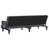 vidaXL Sofa Bed Dark Grey Velvet, Plywood, Foam Large