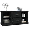 vidaXL TV Cabinet Black Engineered Wood Medium TV Cabinet Rectangular