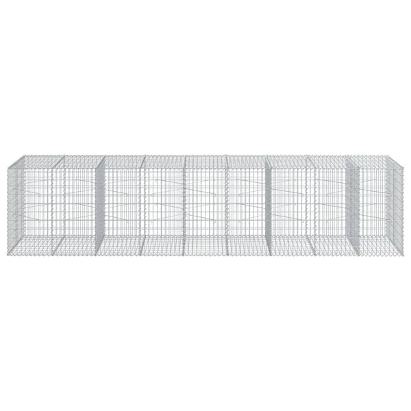 vidaXL Gabion Basket Silver Galvanized Iron Large Heavy Weight Endurance