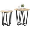 vidaXL Side Table Set 2 pcs Sonoma Oak and Black