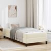 vidaXL Bed Frame with Mattress Cream 39.37 x 78.74 in Fabric