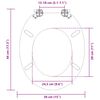 vidaXL WC Toilet Seats 2 pcs with Soft Close Lids MDF New York Design (2x143932)