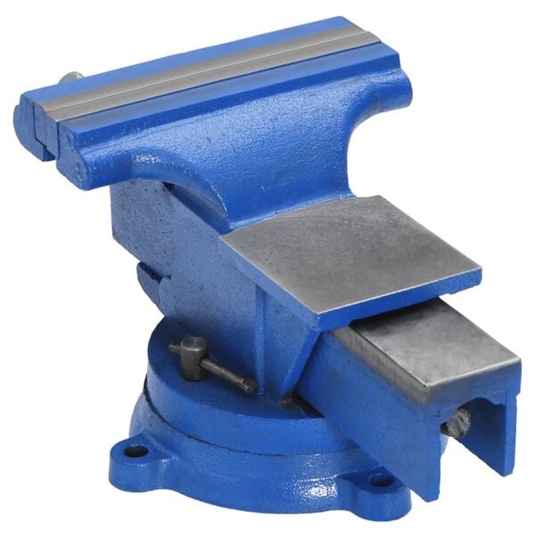 vidaXL Bench Vise Blue 5.91 " Cast Iron