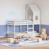 vidaXL Kids'Bed Roof White Solid pine wood 23.6 x 35.0 x 53.0 in