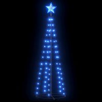 vidaXL Christmas Cone Tree Blue 84 LEDs 2x5 ft
