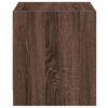 vidaXL Bedside Cabinet Brown Oak Engineered wood, Glass Compact