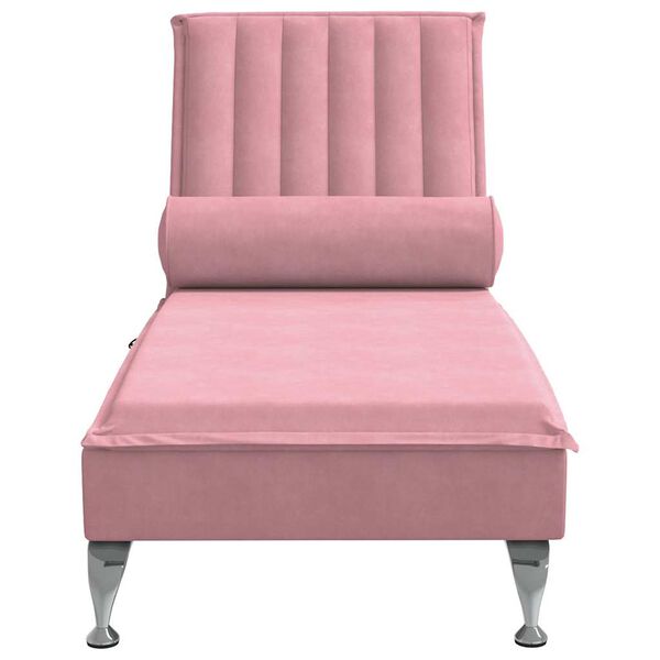 vidaXL Massage Chaise Lounge Pink