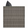vidaXL Outdoor Lounge Bed Grey Poly rattan, powder-coated steel, fabric