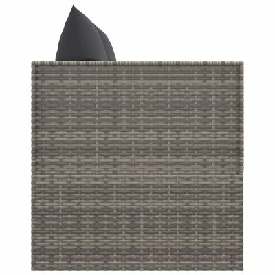 Top-down view of a rectangular wicker coffee table or ottoman panel showing the woven texture.
