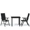 vidaXL Garden Dining Set Black