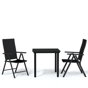 vidaXL Garden Dining Set Black