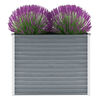 vidaXL Raised Bed Grey Galvanized Steel 39.4 x 15.7 x 30.3 in Durable
