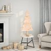 vidaXL Wooden Christmas Tree Natural Wood Solid Pine Wood 39.4 in