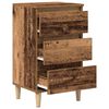 vidaXL Bedside Cabinet with Drawer Old Wood 15.75 x 13.78 x 27.56 in