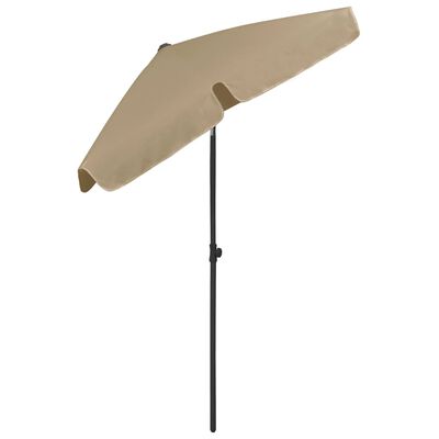 vidaXL Beach Umbrella Taupe 70.9"x47.2"