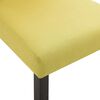 vidaXL Dining Chair Set of 6 Green Fabric and Solid Rubber Wood Standard