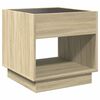 vidaXL Bedside Table Sonoma Oak Engineered wood, Glass 19.7x19.7x19.7 in