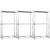 vidaXL 2-Layer Tire Racks 3 pcs Silver 43.3"x15.7"x70.9" Steel