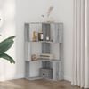vidaXL Corner Bookcase 3-Tier Grey Sonoma 19.7x19.7x40.2" Engineered Wood