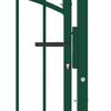 vidaXL Fence Gate with Arched Top Steel 39.4x59.1" Green