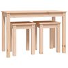vidaXL Nesting Table Set of 3 Natural Pine Solid pine wood Small