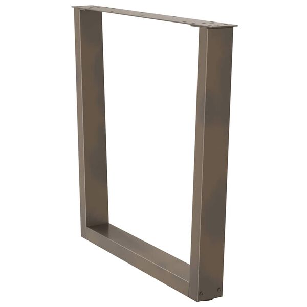 vidaXL Dining Table Leg Natural steel Powder-coated steel Medium