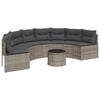vidaXL Garden Sofa Grey Poly Rattan Check dimensions Tough Garden Sofa