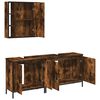 vidaXL Bathroom Cabinet Set Smoked oak