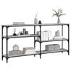 vidaXL Console Table Grey sonoma Engineered wood, Metal