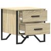 vidaXL Bedside Cabinet Set of 2 Sonoma oak Engineered wood, Metal Medium