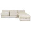 vidaXL Modular Sofa 4 pcs Cream Fabric