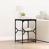 vidaXL Side Table Black Oak 16.14 x 15.75 x 23.62 in