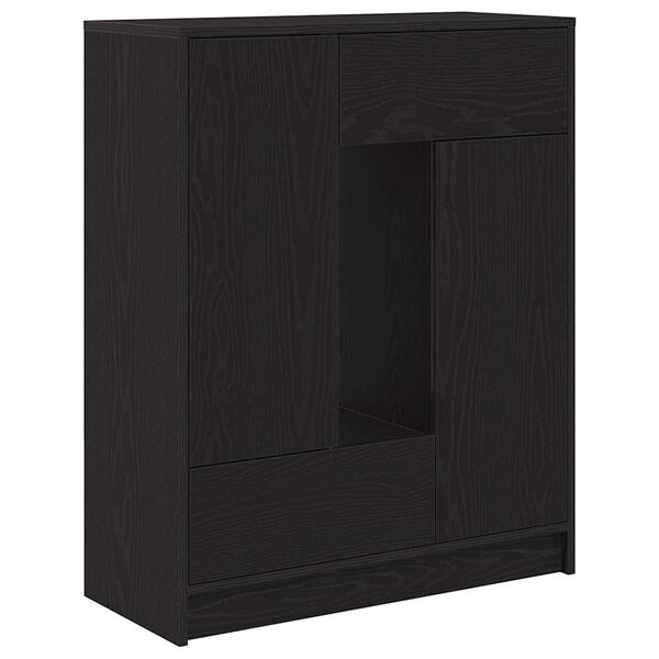 vidaXL Sideboard Black Oak Engineered Wood Medium Sideboard