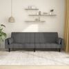 vidaXL Sofa Bed Dark gray Fabric (100% polyester), wood, plastic Large